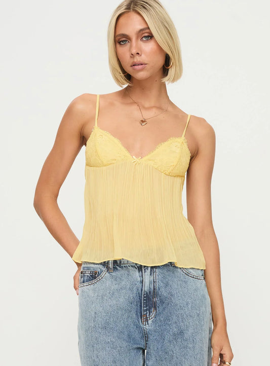 Elvira Geplooide Top
