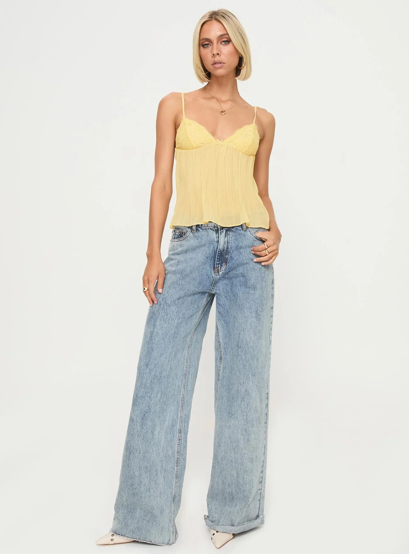 Elvira Geplooide Top