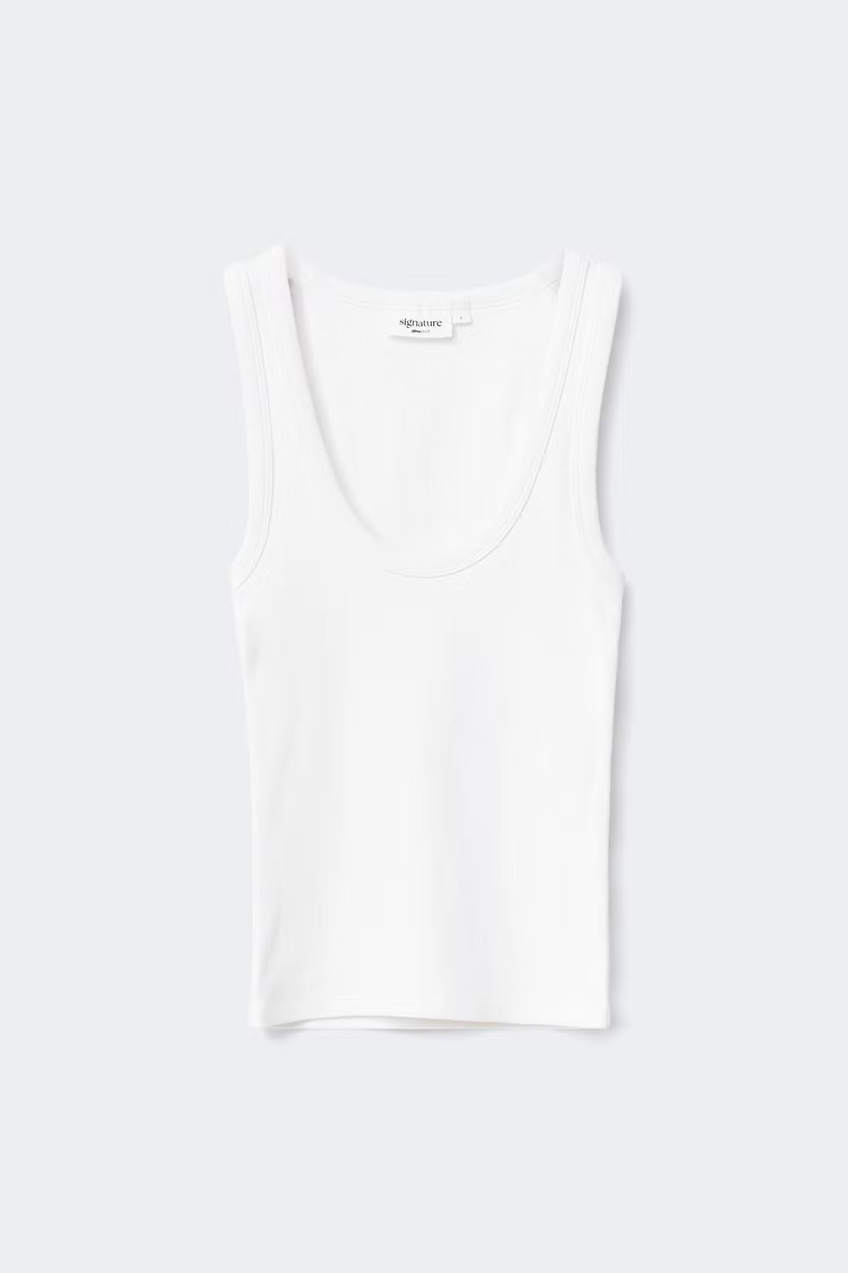 Super stretch scoop neck tank