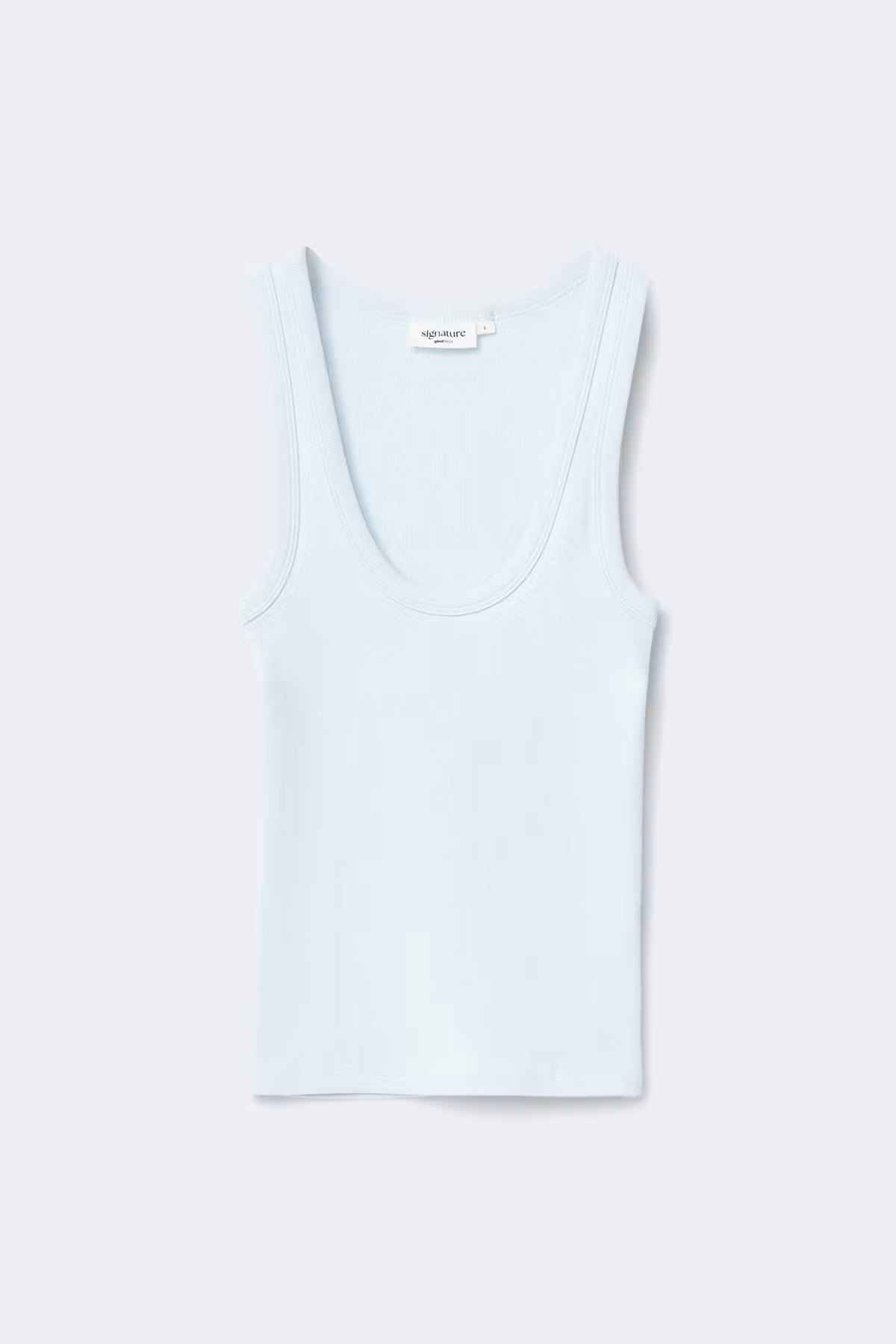 Super stretch scoop neck tank