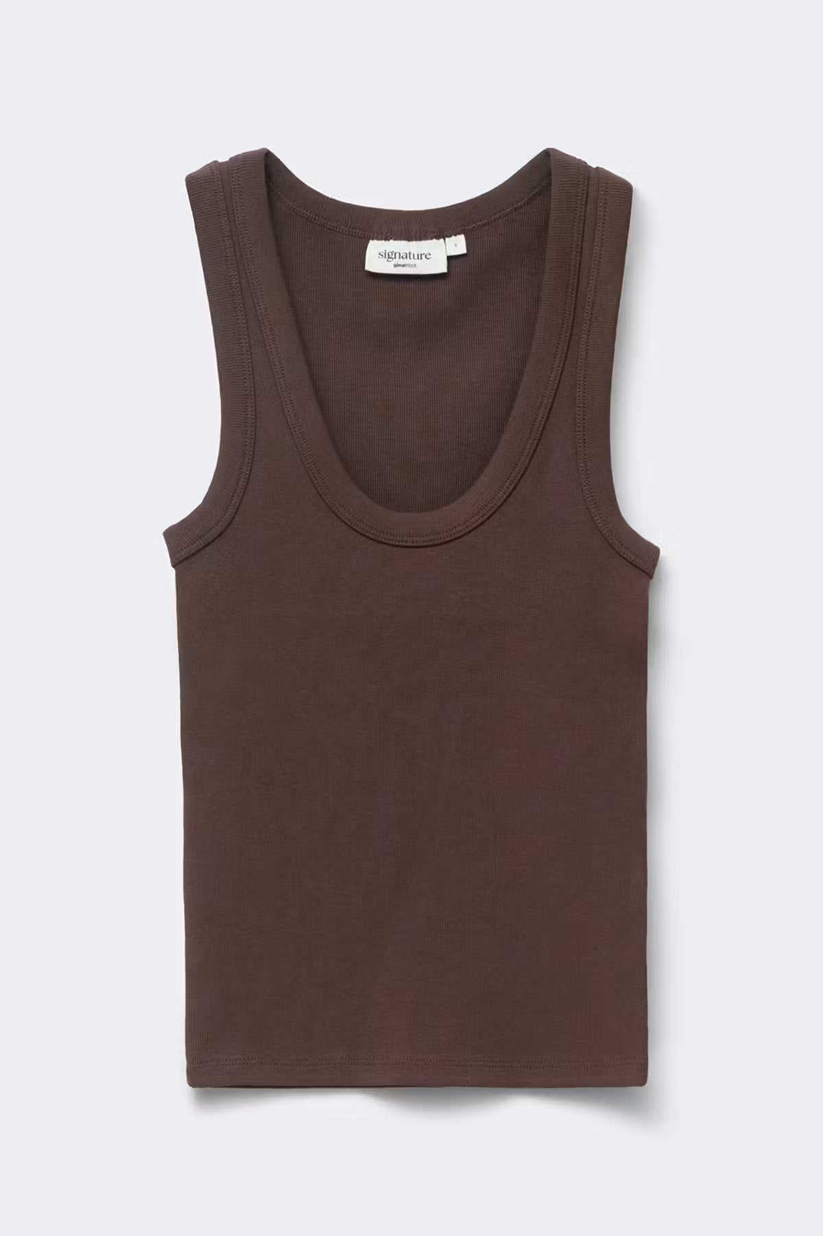 Super stretch scoop neck tank