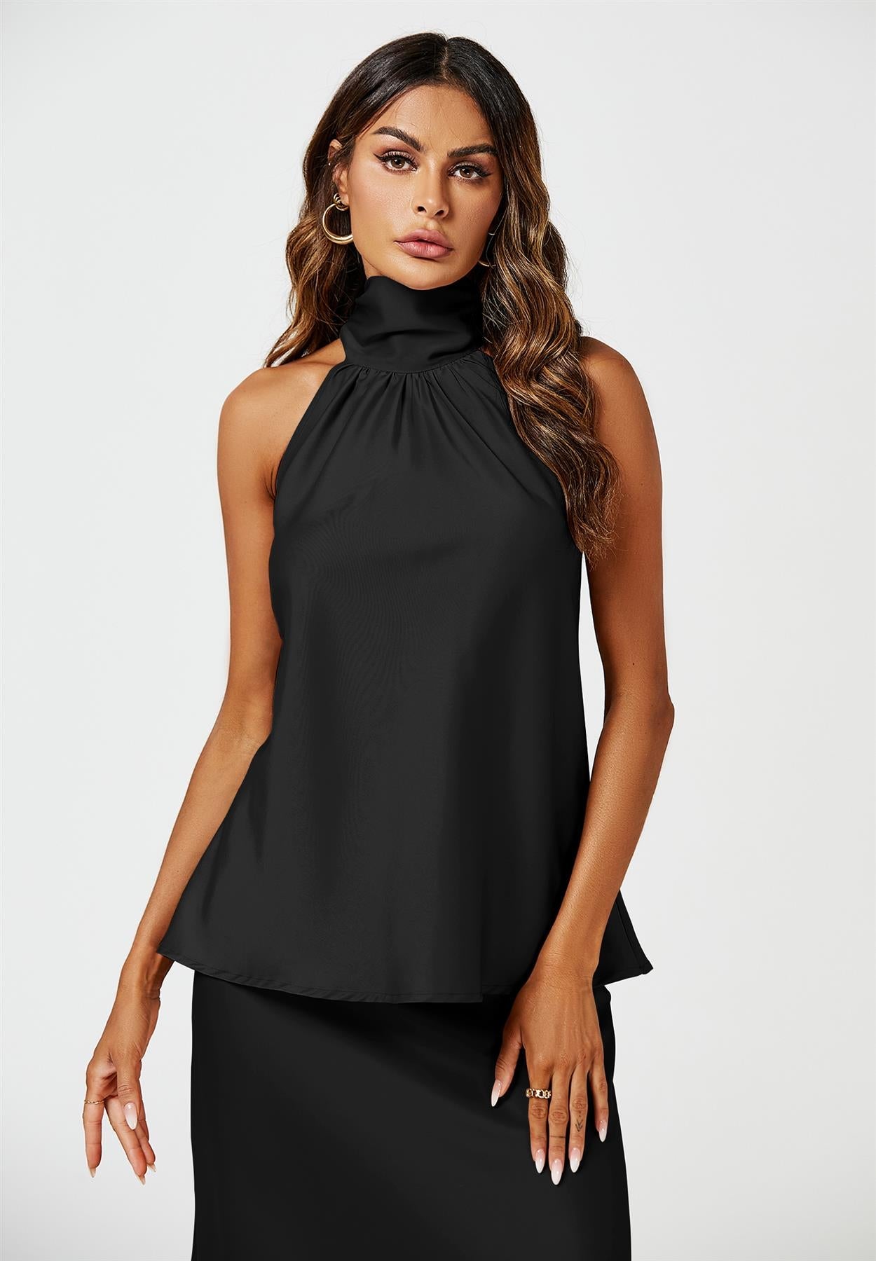 Satijnen Halter Top